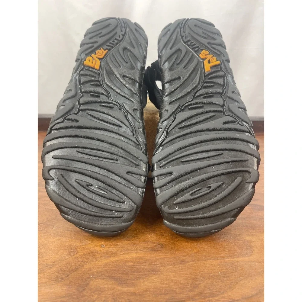 Teva Men's Size 9 1535 Black Storm Hiking Trail Sandals Black Straps